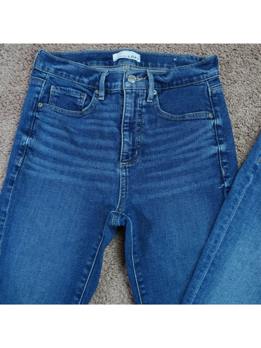 Lot of 2 Ann Taylor Loft Jean Womens 26/2 Skinny & High Waist Denim Stretch - Picture 10 of 11